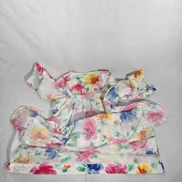 USA Vintage 70's Cottagecore Multicolor Floral Maxi Dress by MISS ELAINE Size XL - Picture 12 of 17